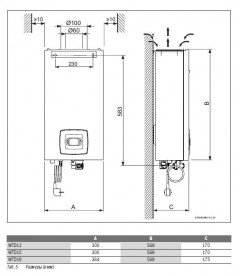 Газовая проточная колонка Bosch Therm 4000 S WTD 12 AM E электророзжиг от батареек турбированная (бездымоходная) 7736502892