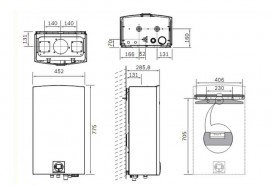 Газова проточна колонка Bosch Therm 8000 S WTD 27 AME електророзжіг від батарейок турбірована (бездимохідна) 7703311070
