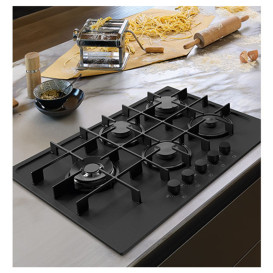 Газовая варочная поверхность Franke Maris FHMA 755 4G DCL MB C фрагранит черный матовый 106.0670.114