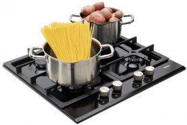 Газовая варочная поверхность Vestel эмалированная сталь черный AOB-6024C