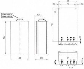 Газовый котел Baxi Eco Four 1.140 i одноконтурный дымоходный CSE461143540