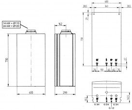 Газовий котел Baxi Eco Four 1.240 i одноконтурний димохідний CSE461243540