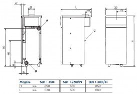 Газовый котел Baxi Slim 1.230 iN одноконтурный дымоходный напольный WSB431233471
