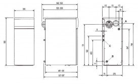 Газовый котел Baxi Slim 1.300 Fi N одноконтурный турбированный напольный WSB435303471