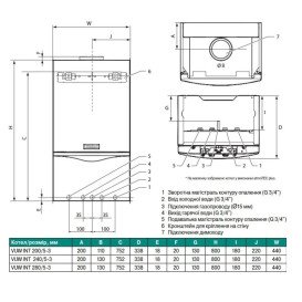 Газовий котел Vaillant atmoTEC pro VUW 240/5-3 двоконтурний 24 кВт білий 0010048160