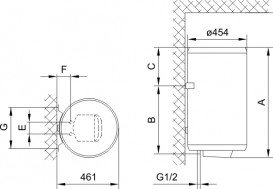 Водонагрівач накопичувальний електричний Gorenje GBF 100 / UA 294124