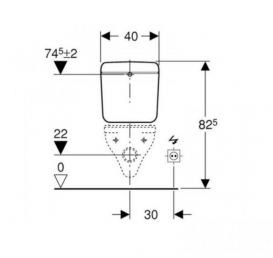 Бачок для унитаза Geberit AP 128 с механизмом смыва 16.8х40х40 128.300.11.1
