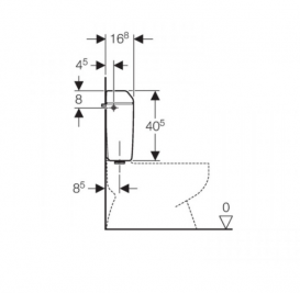 Бачок для унитаза Geberit AP 128 с механизмом смыва 16.8х40х40 128.300.11.1