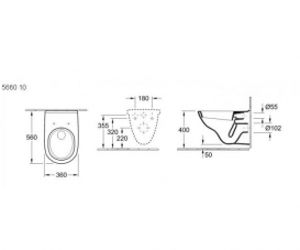 Унитаз подвесной Villeroy&Boch O.Novo 5660Н101+9M38S101 + Комплект 3 в 1 Geberit Duofix 458.121.21.1