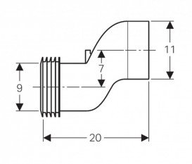 Geberit Monolith фановий відведення з ексцентриком 70мм 131.108.11.1