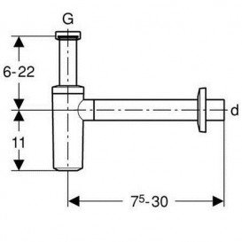 Geberit Сифон для умивальника 151.034.11.1