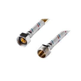 Гибкая подводка для подключения воды Kroner KRM-150ВЗ ½х½ ВН 150 см нейлоновая оплетка CV023676