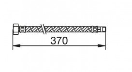 Гнучкий шланг для змішувача Tres 37 см M10x1 - R3/8'' 9134806