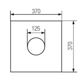 Гідроізоляційний фартух МСН 370х370 мм з отвором 391/1