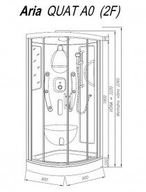 Гидромассажная кабина Kolpa San Aria Quat A0 90х90 см профиль хром/прозрачное стекло 799040