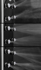 Гідромасажна панель для душа Dusel хром/чорний DU787392B