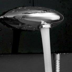 Гідромасажна панель для душа Dusel хром/чорний DU787392B