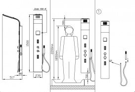Гідромасажна панель Kolpa San Zonda 1500 3f Kerrock андезит 927660
