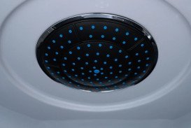 Гідромасажний бокс Diamond Premium 90х90х220 см сіре скло/профіль чорний DP-327