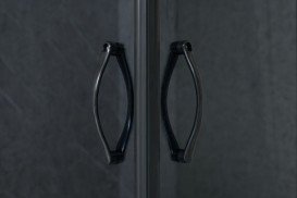 Гідромасажний бокс Diamond Premium 90х90 см сіре скло/профіль чорний DP-158