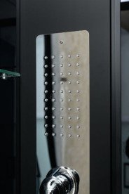 Гидромассажный бокс Diamond Premium 90х90 см серое стекло/профиль черный DP-358