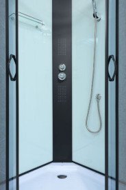 Гидромассажный бокс Diamond Premium 90х90 серое стекло/профиль черный DP-110