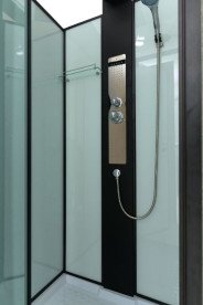 Гидромассажный бокс Diamond Premium 90х90 см матовое стекло/профиль черный DP-310