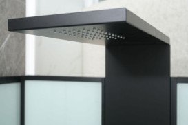 Гидромассажный бокс Diamond Premium 90х90 см матовое стекло/профиль черный DP-310