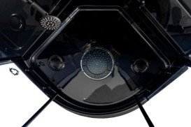 Гидромассажный бокс GM 90х90 см серое стекло/профиль черный GM-316