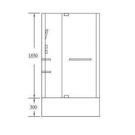 Гидромассажный бокс Miracle 110х90 см профиль черный/стекло прозрачное NA115-3A