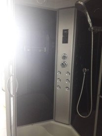 Гидромассажный бокс Miracle 120х85 см профиль сатин/стекло серое F76-3W R/Rz+ new КПУ