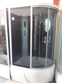 Гидромассажный бокс Miracle 120х85 см профиль сатин/стекло серое F76-3W R/Rz+ new КПУ