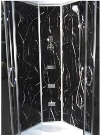 Гидромассажный бокс Vivia TKF 100 Черный оникс BG 100х100 профиль сатин/тонированное стекло А0045729