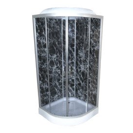 Гідромасажний бокс Vivia TKF 90/1 Чорна павутина BG 90x90 профіль сатин/тоноване скло А0045223