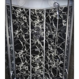 Гідромасажний бокс Vivia TKF 90/1 Чорна павутина BG 90x90 профіль сатин/тоноване скло А0045223