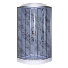 Гідромасажний бокс Vivia TKF 90/1 Мармур BG 90x90 профіль сатин/тоноване скло А0045671