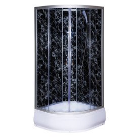 Гидромассажный бокс Vivia TKF 90-30 Черная паутина BG 90x90 профиль сатин/тонированное стекло А0046363