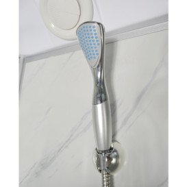 Гідромасажний бокс Vivia TKF 90 Білий онікс WG 90x90 профіль сатин/скло fabric А0045225