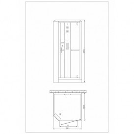 Гідромасажний паровий бокс Devit Soul 100х100 см з правим відкриттям профіль білий/прозоре скло FEN8910WR