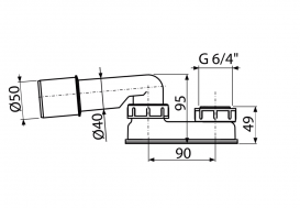Гідрозатвор AlcaPlast 50 мм A533-DN50
