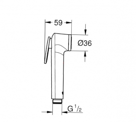 Лейка для гигиенического душа Grohe коллекция Tempesta-F хром 27512001
