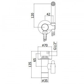 Гігієнічний душ Paffoni Tweet Round Mix зі змішувачем та шлангом білий матовий ZDUP 110 BO