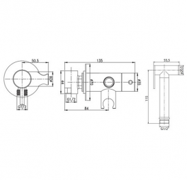 Гігієнічний душ зі змішувачем Fiore білий матовий 30BB8590