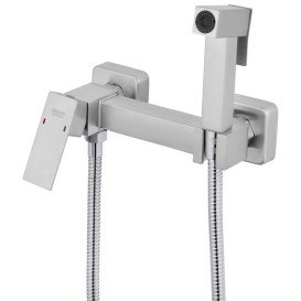 Гигиенический душ со смесителем Kroner KRP Edelstahl Kubus-ESG052 нержавеющая сталь CV031897