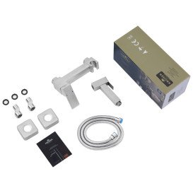 Гигиенический душ со смесителем Kroner KRP Edelstahl Kubus-ESG052 нержавеющая сталь CV031897