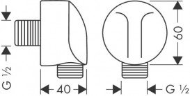 Гигиенический душ со смесителем скрытого монтажа Hansgrohe Logis S хром 20200005