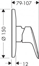 Гигиенический душ со смесителем скрытого монтажа Hansgrohe Logis S хром 20200005