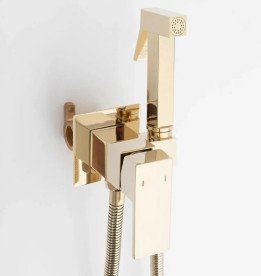 Гігієнічний душ із змішувачем прихованого монтажу Rea Fenix золотий REA-B5771