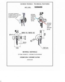 Гигиенический душ со смесителем скрытого монтажа Daniel Suvi хром S20645SCR