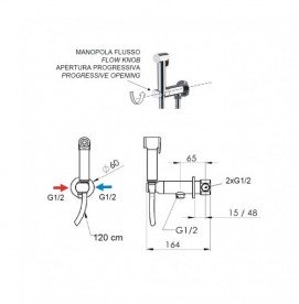 Гігієнічний душ зі змішувачем прихованого монтажу Daniel Suvi чорний матовий S206444DC15